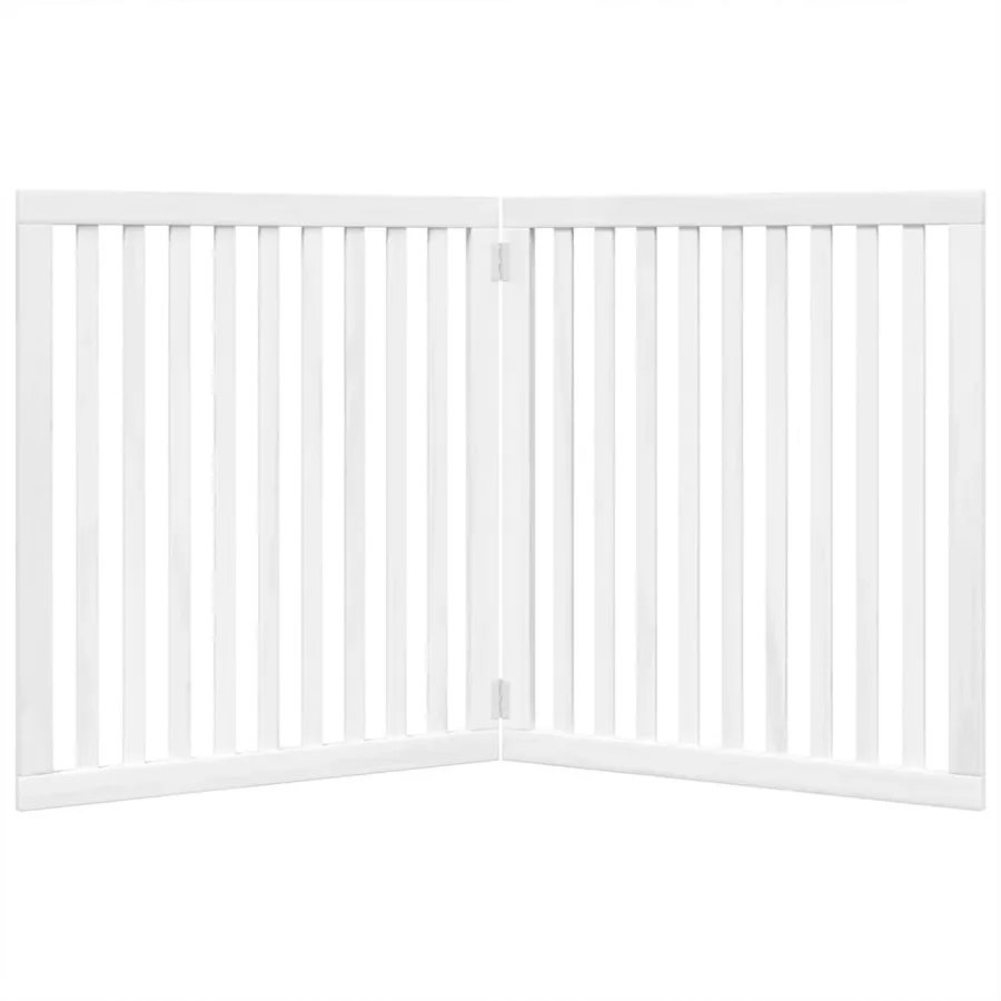 Barrière pour chien pliable 2 panneaux 160 cm bois de peuplier - 4