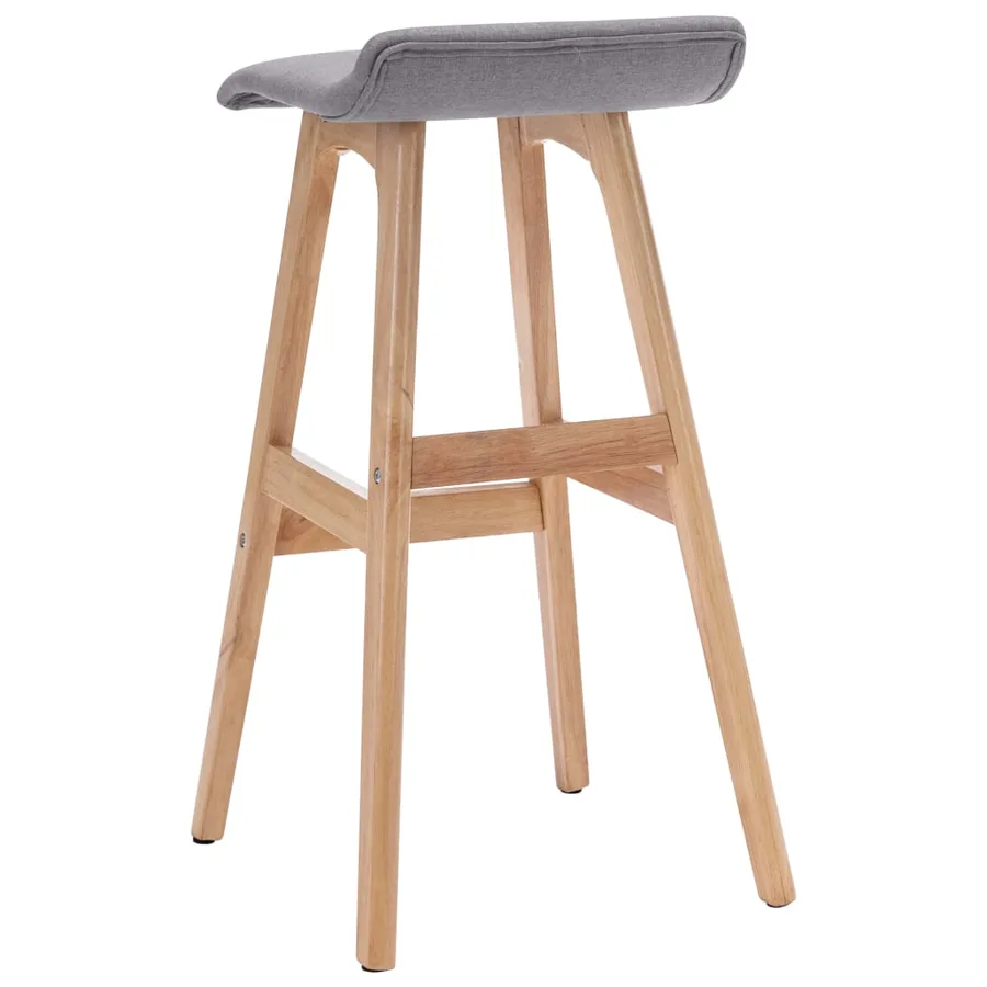 Tabourets de bar lot de 2 gris clair tissu - 6