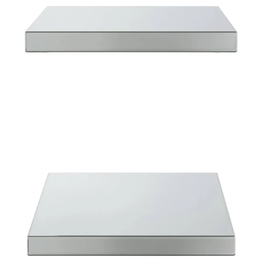 Étagères murales 2 pcs 50x30 cm argenté acier inoxydable - 5