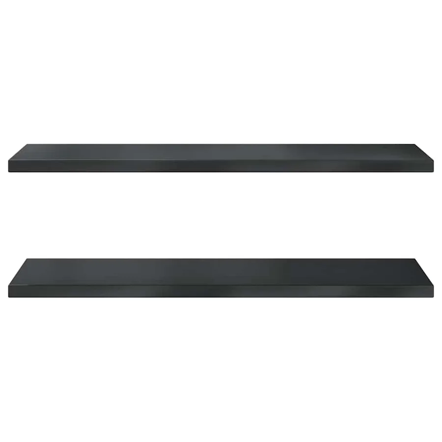 Étagères murales 2 pcs 100x40 cm noir acier inoxydable - 4