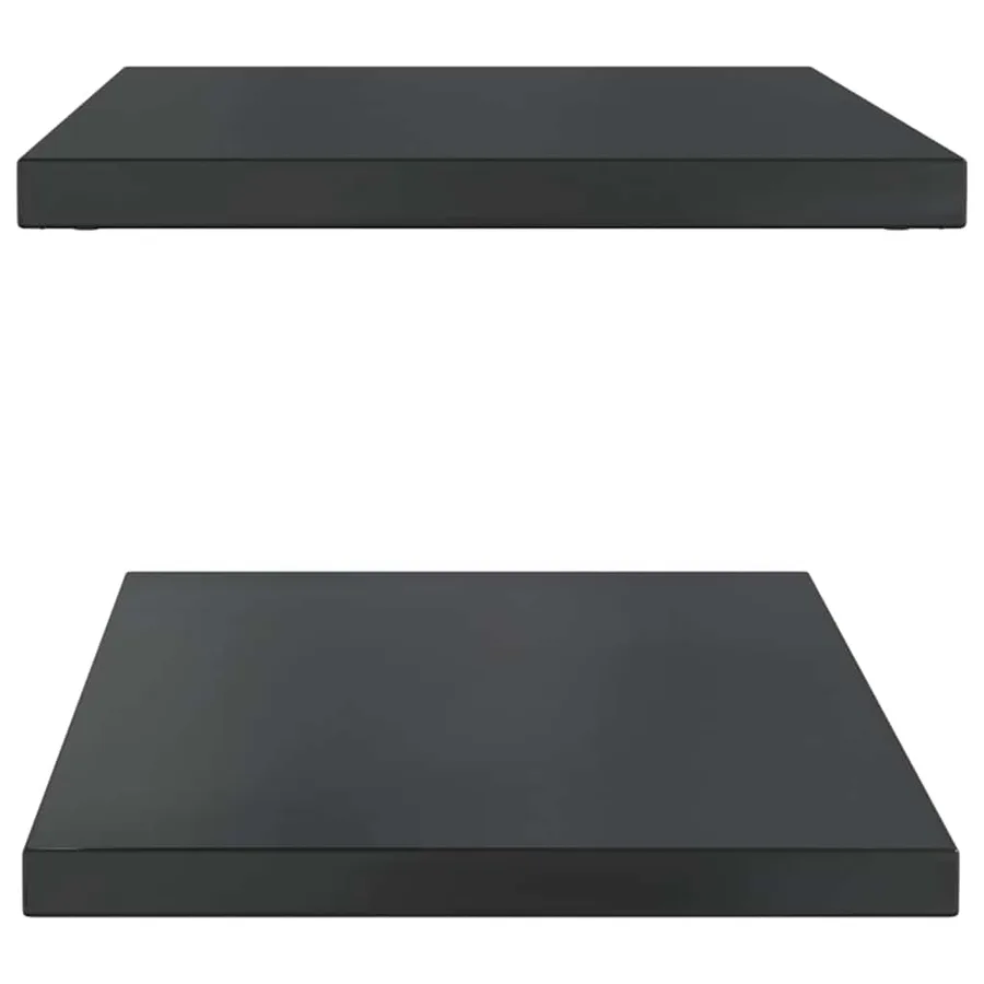 Étagères murales 2 pcs 100x40 cm noir acier inoxydable - 5
