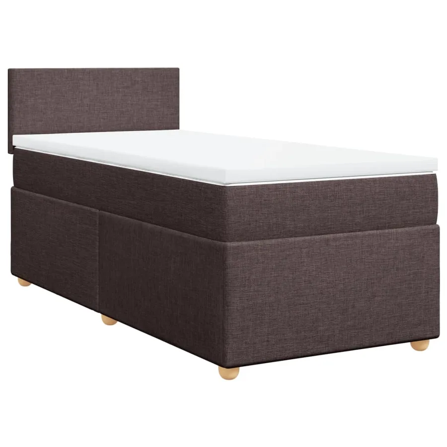 Sommier à lattes de lit avec matelas Marron foncé 90x190 cm - 3
