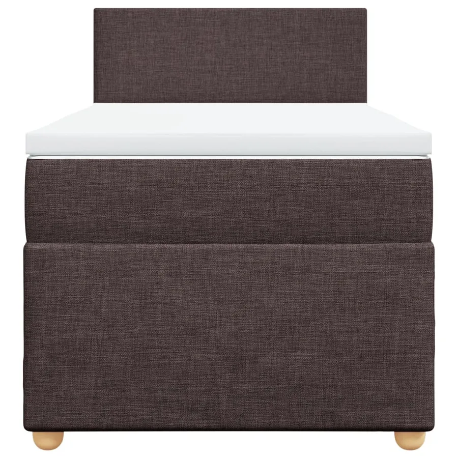 Sommier à lattes de lit avec matelas Marron foncé 90x190 cm - 6