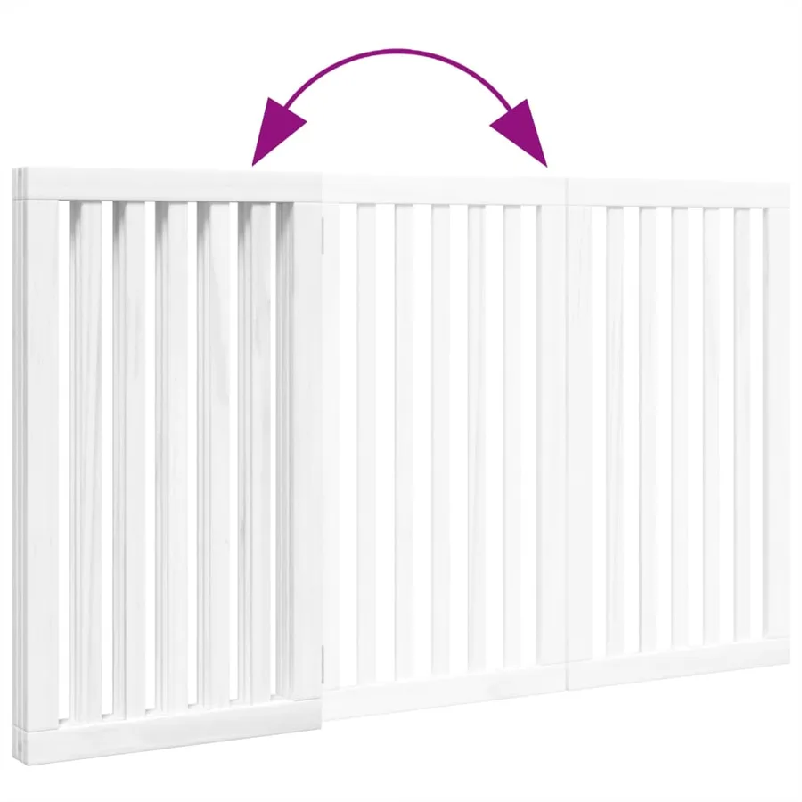 Barrière pour chien pliable 3 panneaux 150 cm bois de peuplier - 7