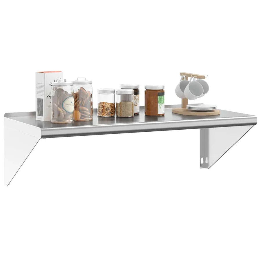 Étagère murale 100x45x31 cm argenté acier inoxydable - 4