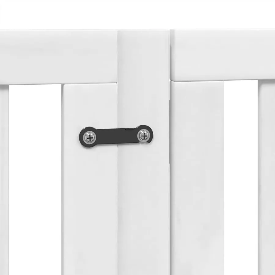 Barrière pour chien porte pliable 9panneaux blanc bois peuplier - 7