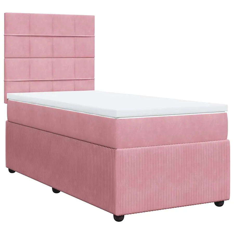 Sommier à lattes de lit et matelas Rose 80x200 cm Velours - 2