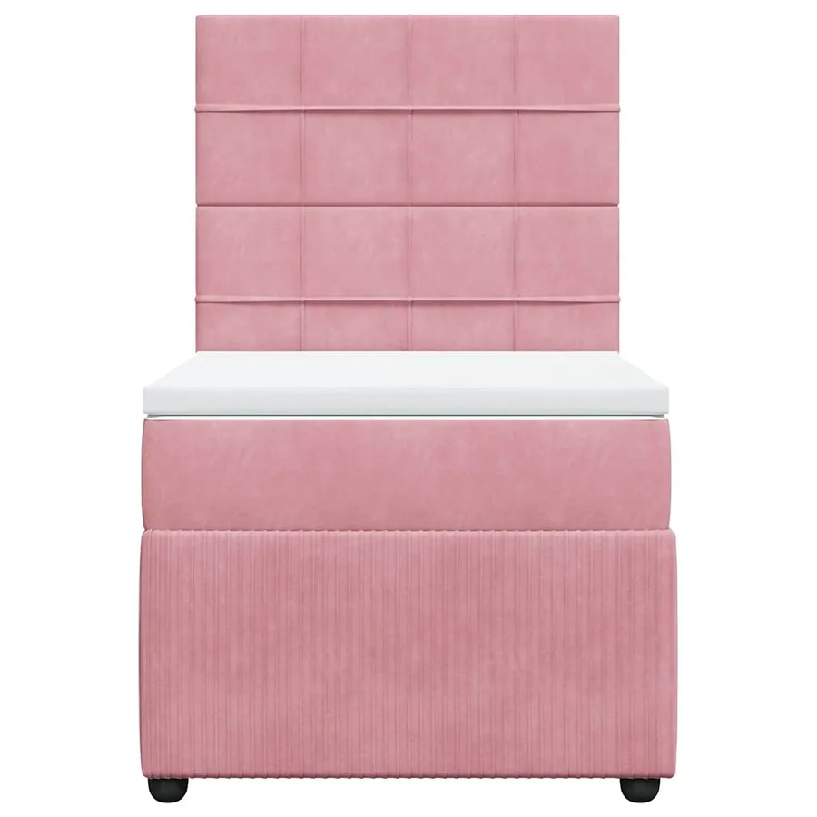 Sommier à lattes de lit et matelas Rose 80x200 cm Velours - 4