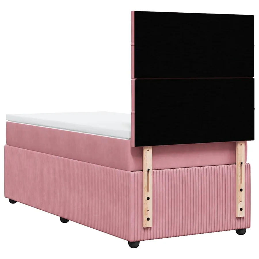 Sommier à lattes de lit et matelas Rose 80x200 cm Velours - 6