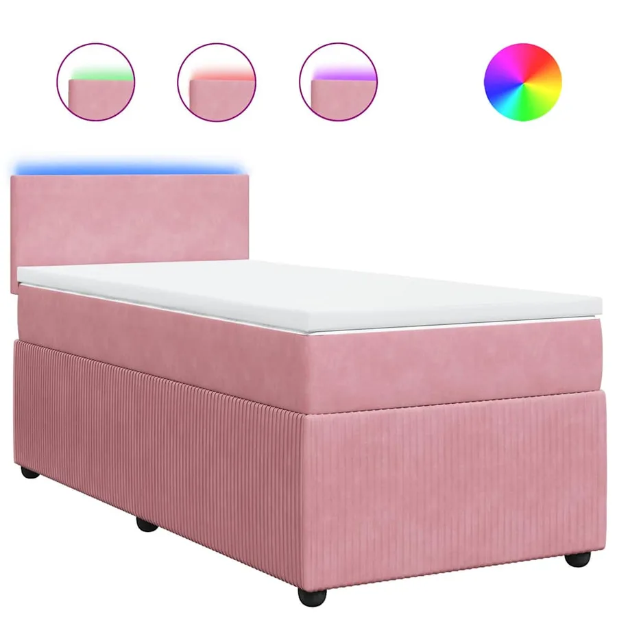 Sommier à lattes de lit et matelas Rose 80x200 cm Velours - 2