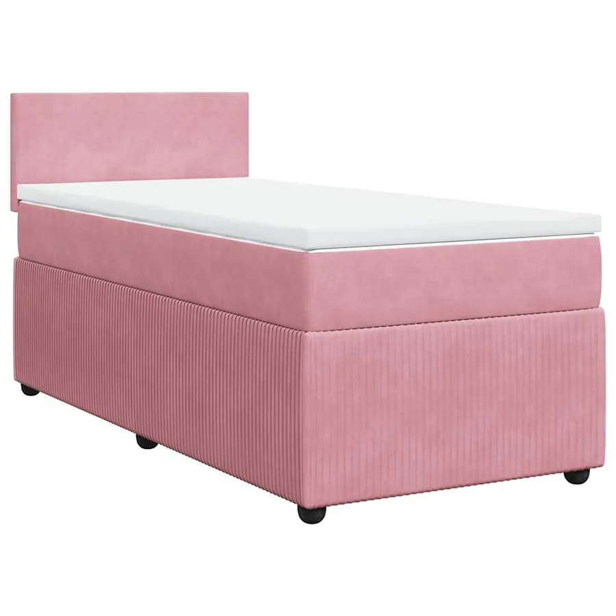 Sommier à lattes de lit et matelas Rose 80x200 cm Velours - 3