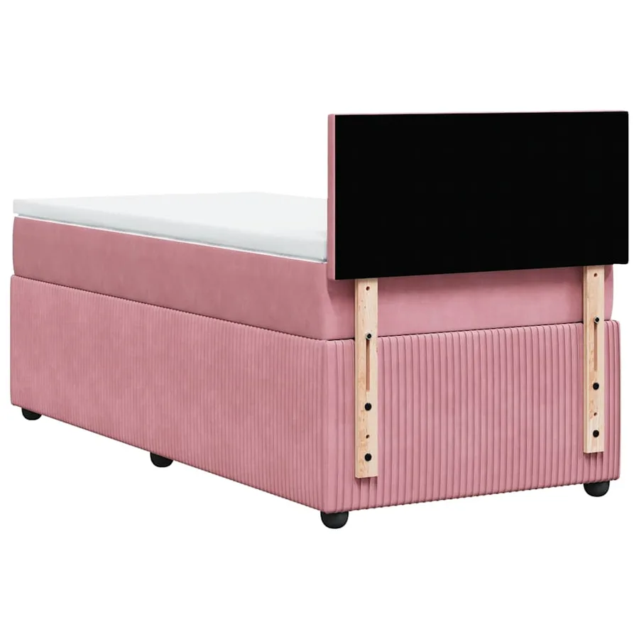 Sommier à lattes de lit et matelas Rose 80x200 cm Velours - 8