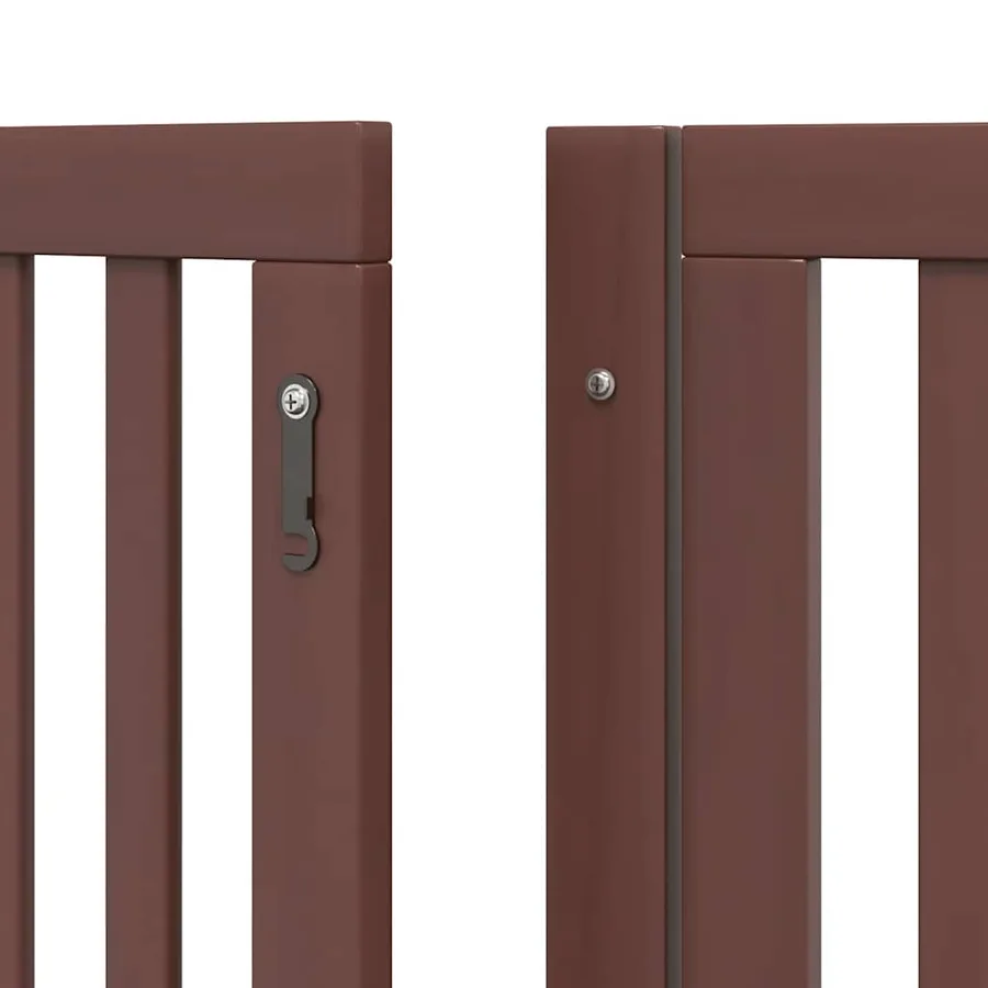 Barrière pour chien porte pliable 8 panneaux bois de peuplier - 9