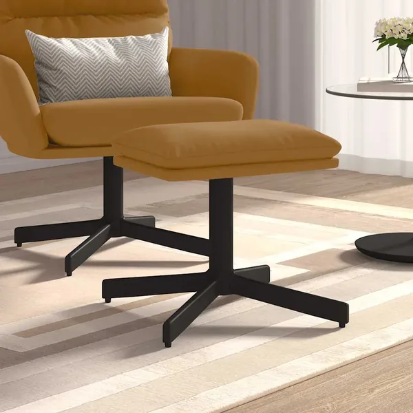 Repose-pied Marron 60x60x36 cm Velours