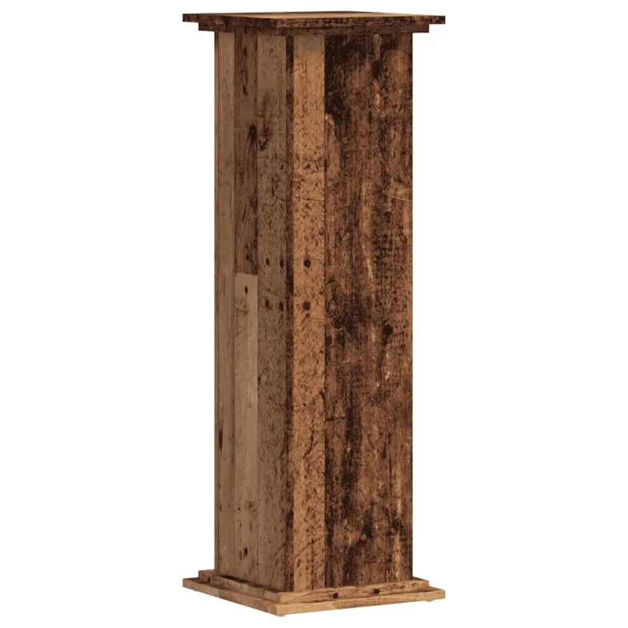 Support pour plantes vieux bois 33x33x100 cm bois d'ingénierie - 4