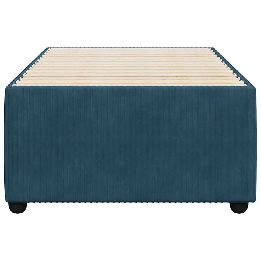 Cadre de lit sans matelas bleu 80x200 cm velours - 4