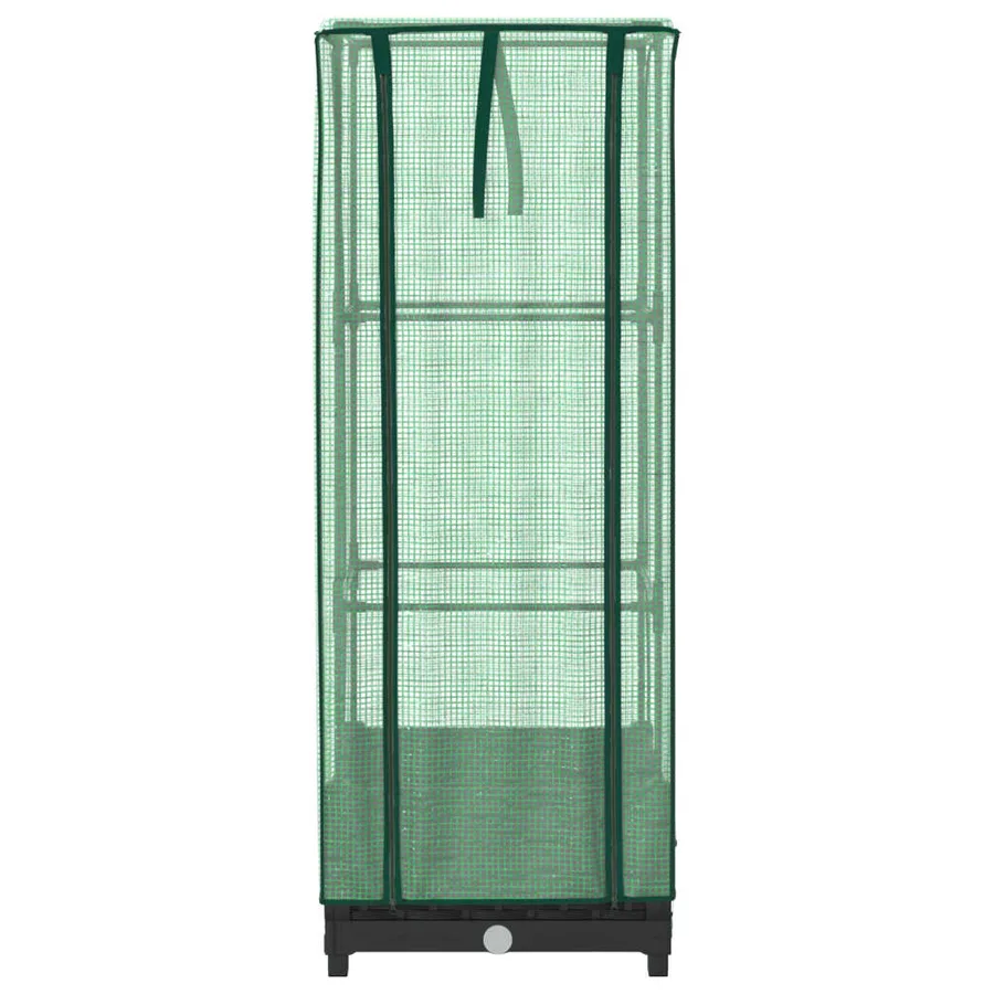 Jardinière surélevée avec housse aspect rotin 40x40x123 cm - 4