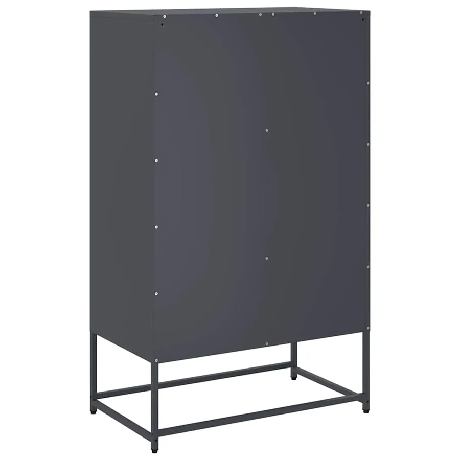 Buffet haut anthracite 68x39x111,5 cm acier - 7