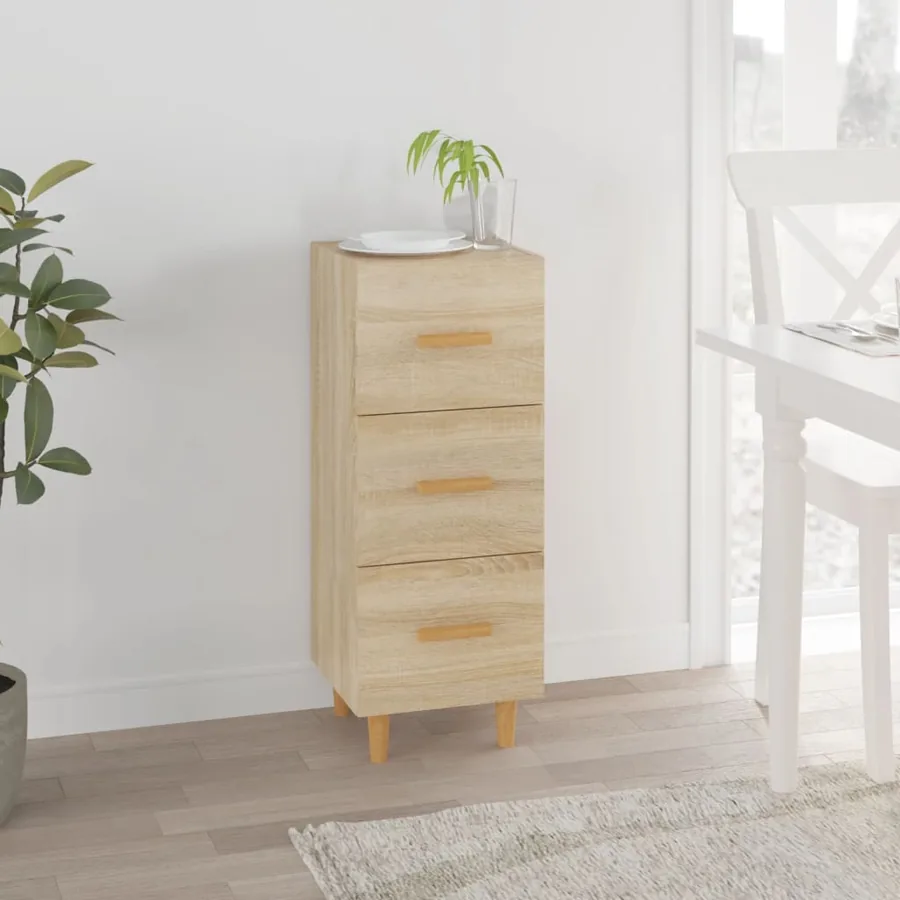 Buffet Chêne sonoma 34,5x34x90 cm Bois d'ingénierie