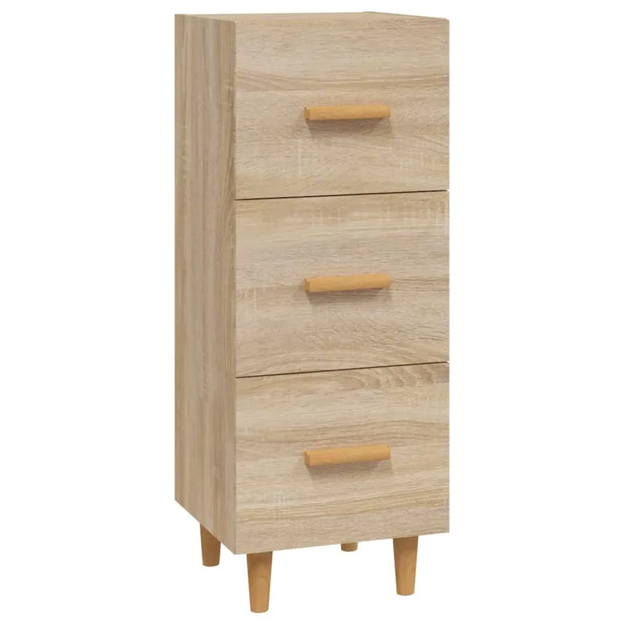 Buffet Chêne sonoma 34,5x34x90 cm Bois d'ingénierie - 2