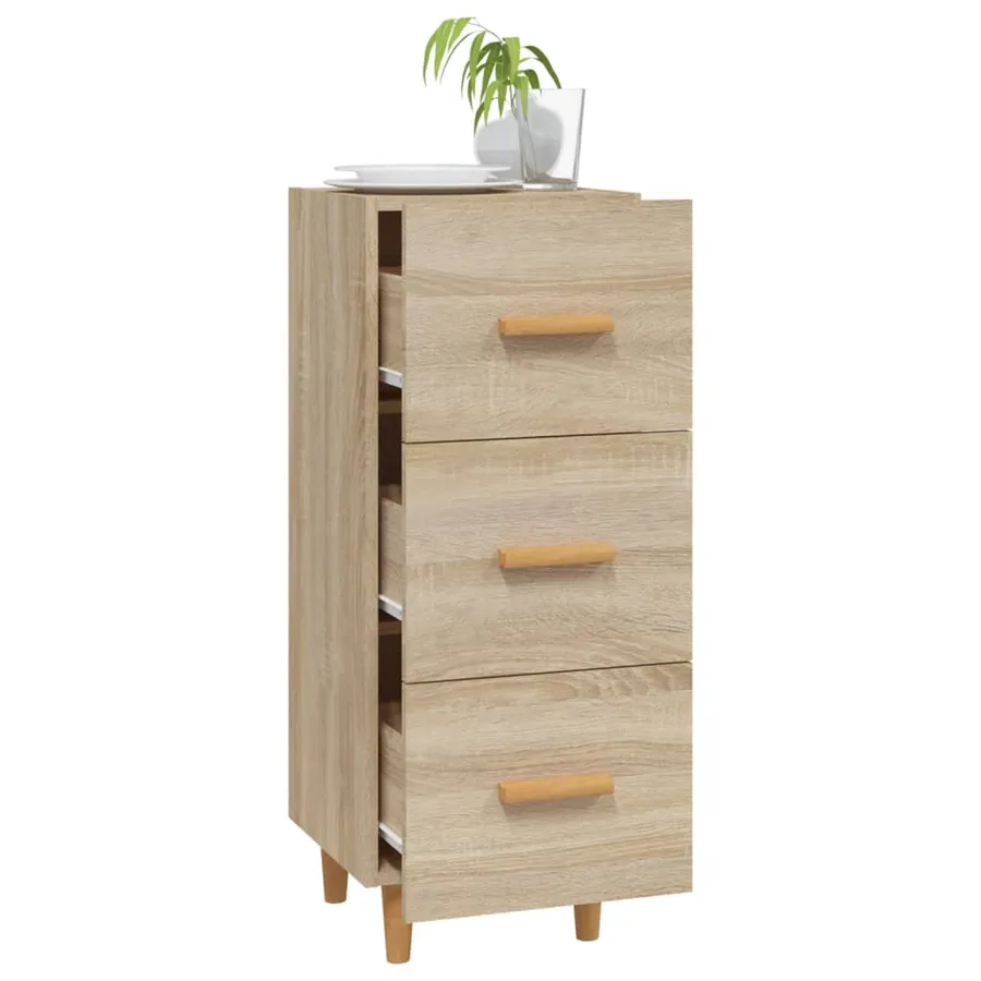 Buffet Chêne sonoma 34,5x34x90 cm Bois d'ingénierie - 4