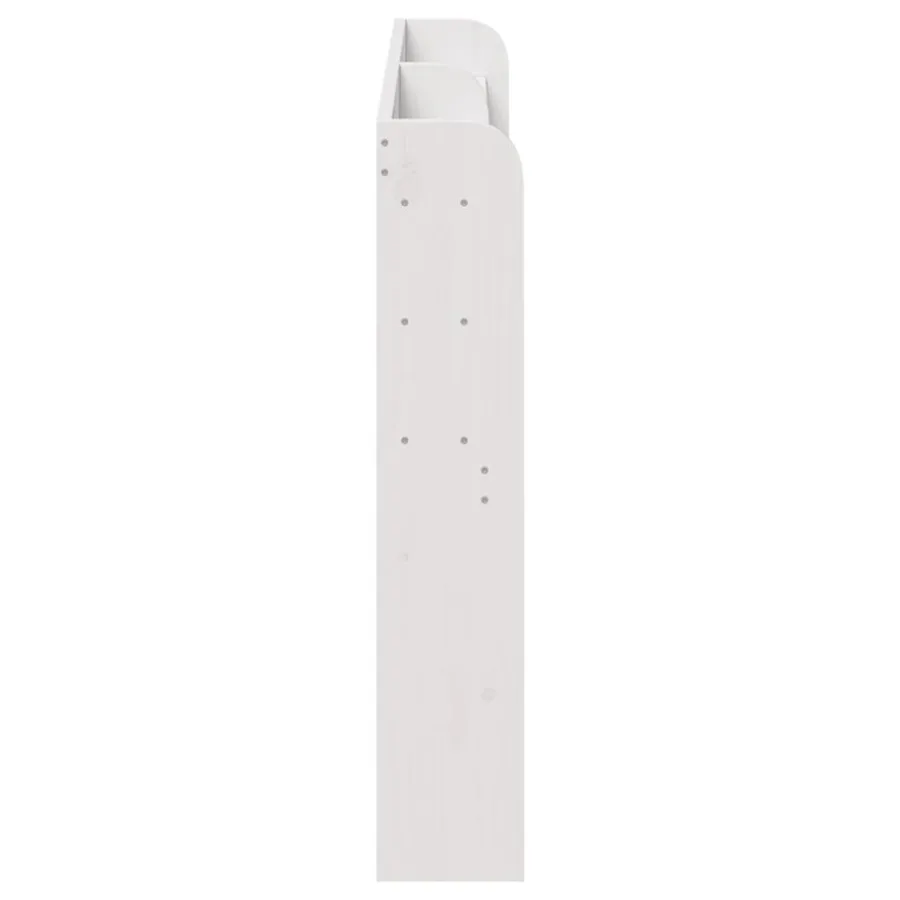 Tête de lit avec étagères blanc 135 cm bois massif de pin - 4
