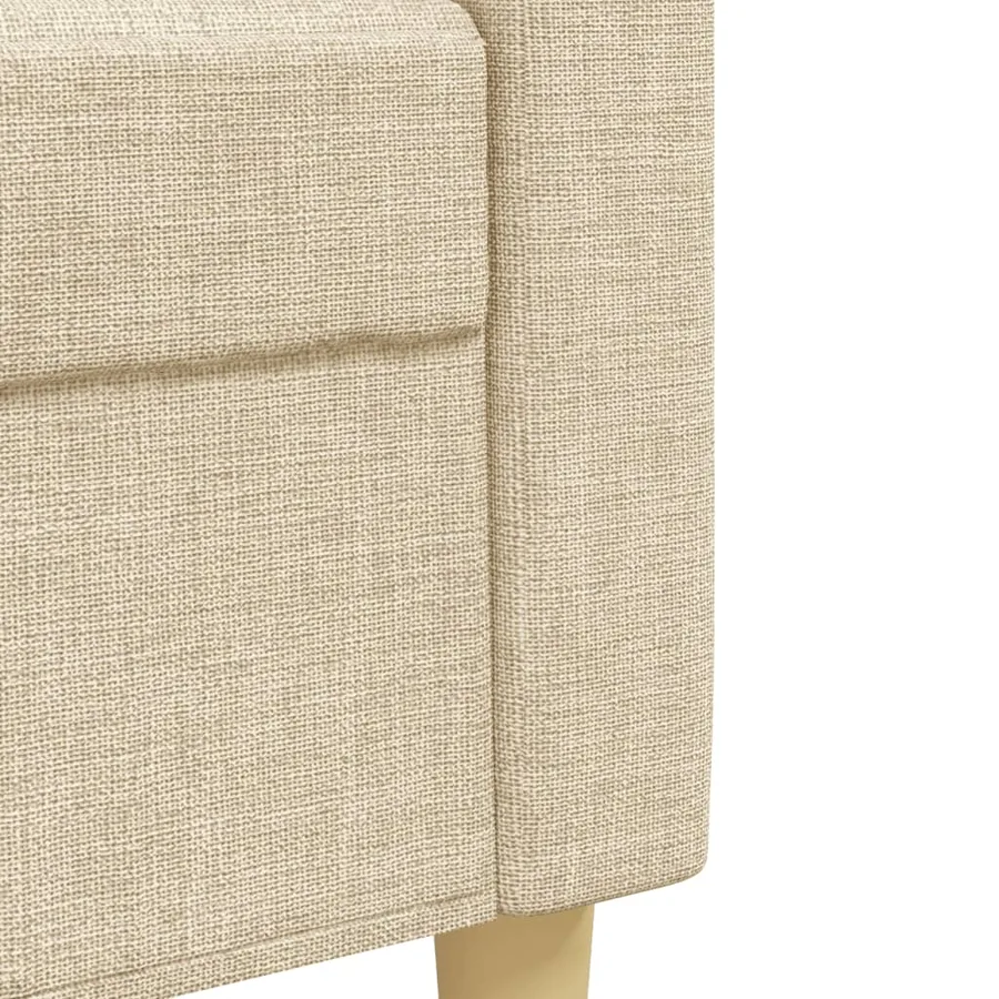 Ensemble de canapés 4 pcs avec repose-pied crème tissu - 8