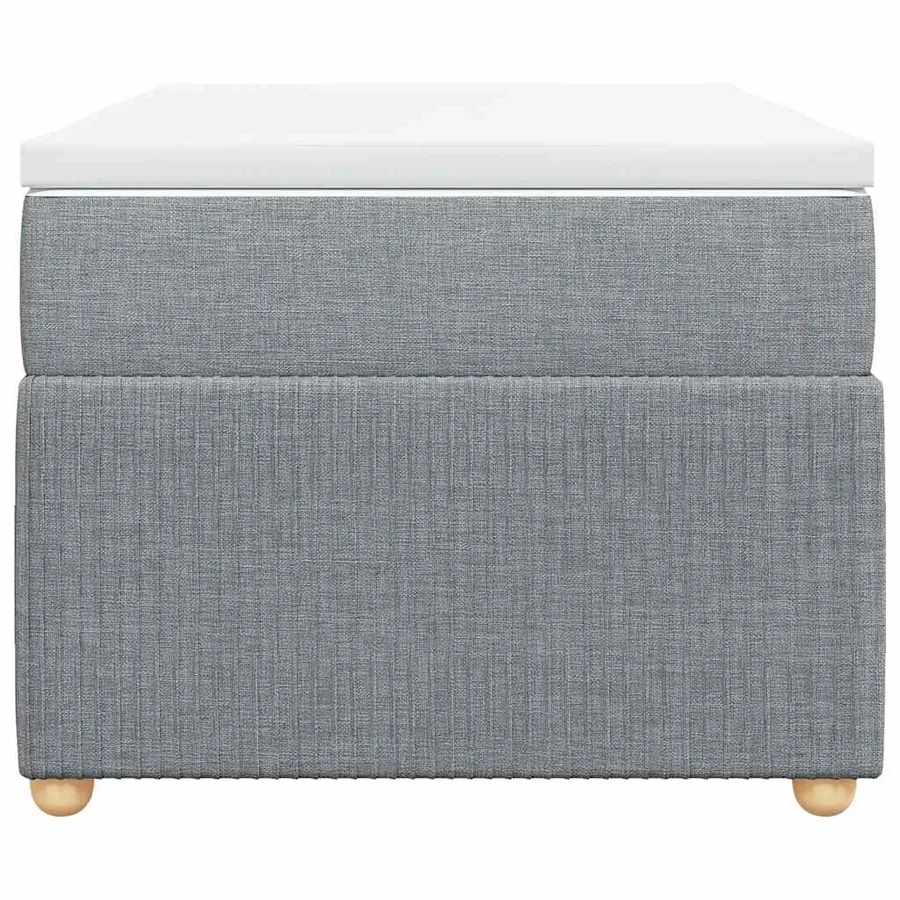 Sommier à lattes de lit et matelas Gris clair 90x190 cm Tissu - 4