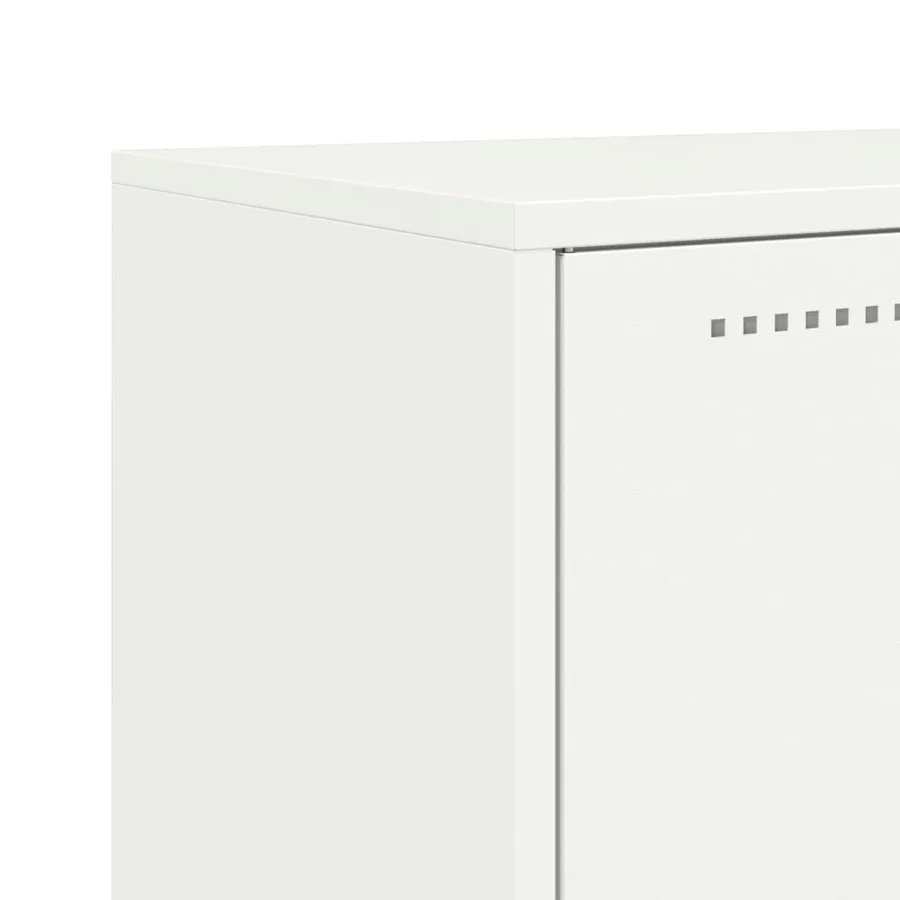 Buffet blanc 68,5x38,5x107 cm acier - 10