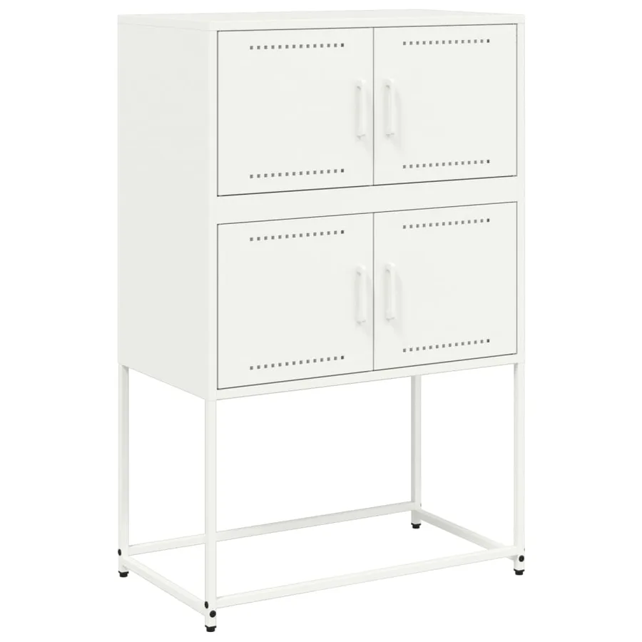 Buffet blanc 68,5x38,5x107 cm acier - 2