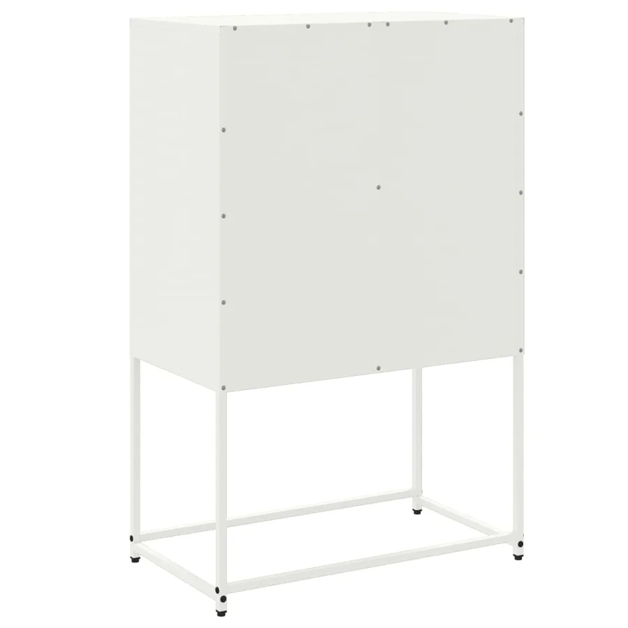 Buffet blanc 68,5x38,5x107 cm acier - 8