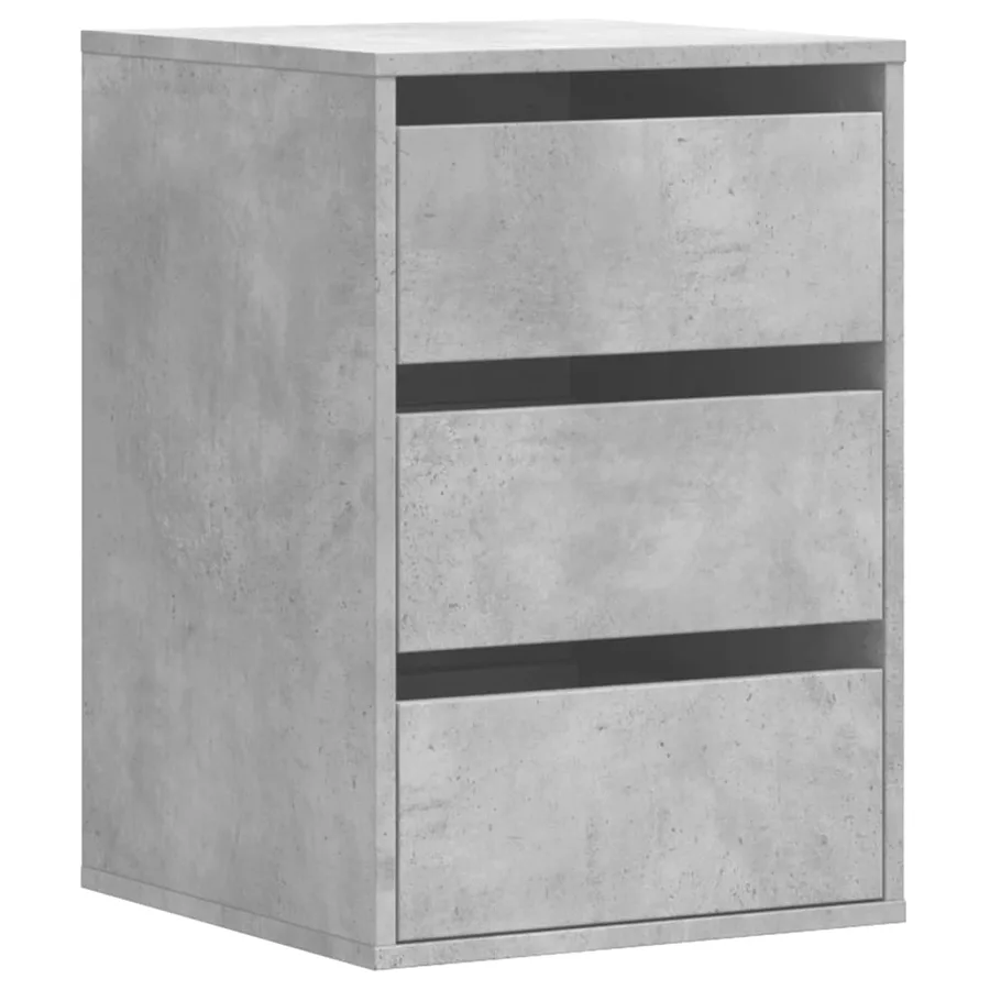 Commode d'angle gris béton 40x41x58 cm bois d'ingénierie - 2