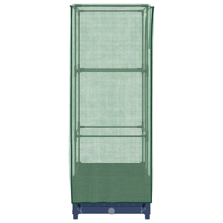 Jardinière surélevée avec housse aspect rotin 40x40x123 cm - 5