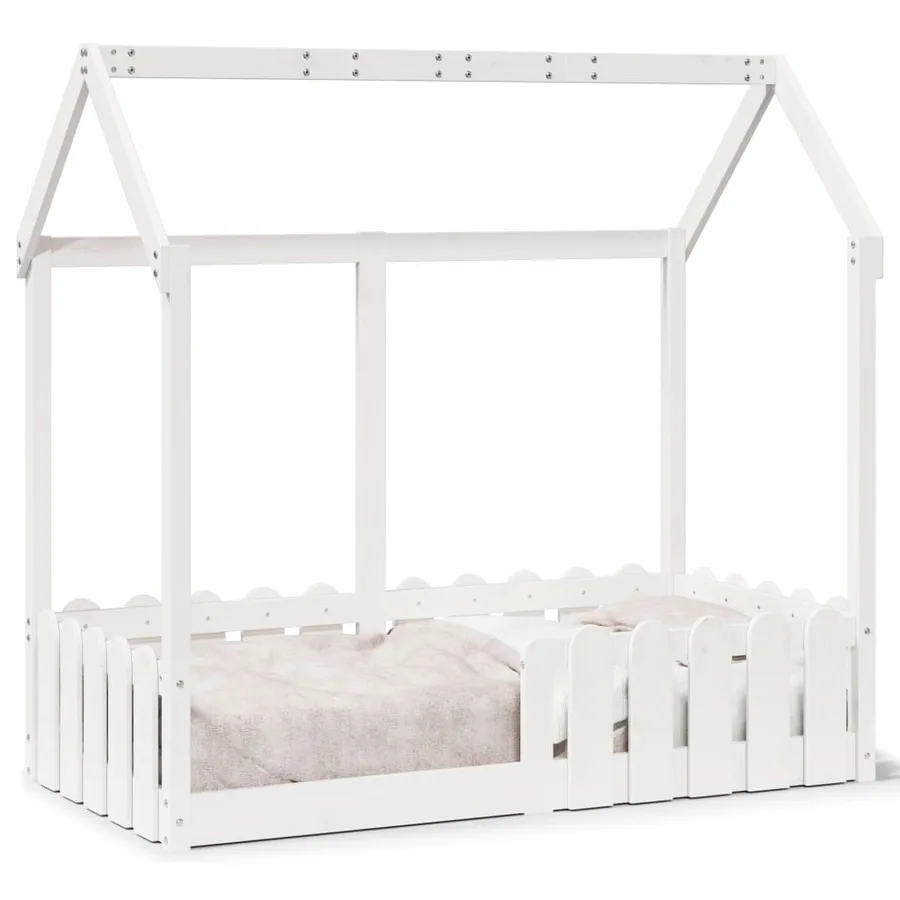 Cadre de lit d'enfants forme de maison sans matelas 70x140 cm - 2
