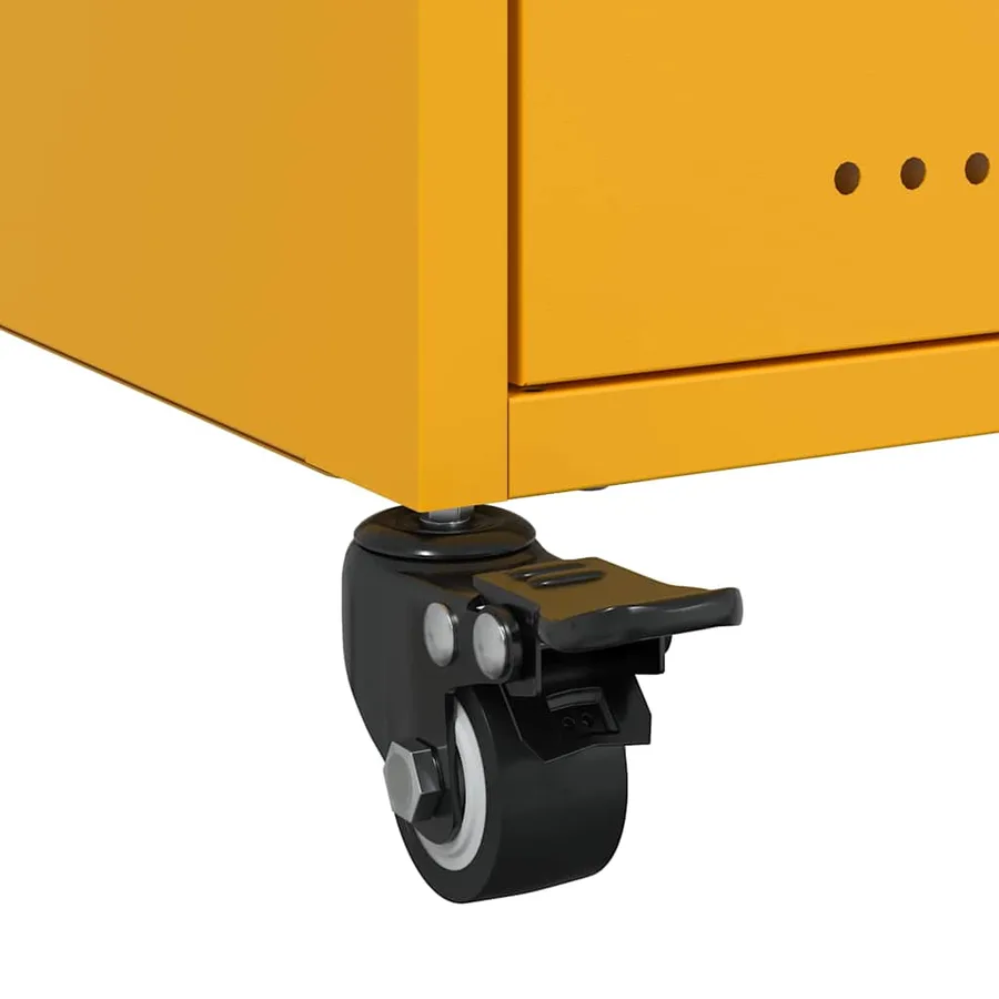 Tables de chevet 2 pcs jaune moutarde 36x39x43,5 cm acier - 11
