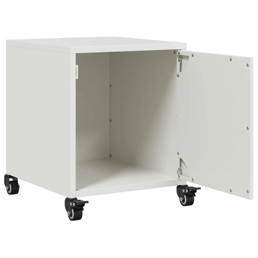 Tables de chevet 2 pcs blanc 36x39x43,5 cm acier - 10