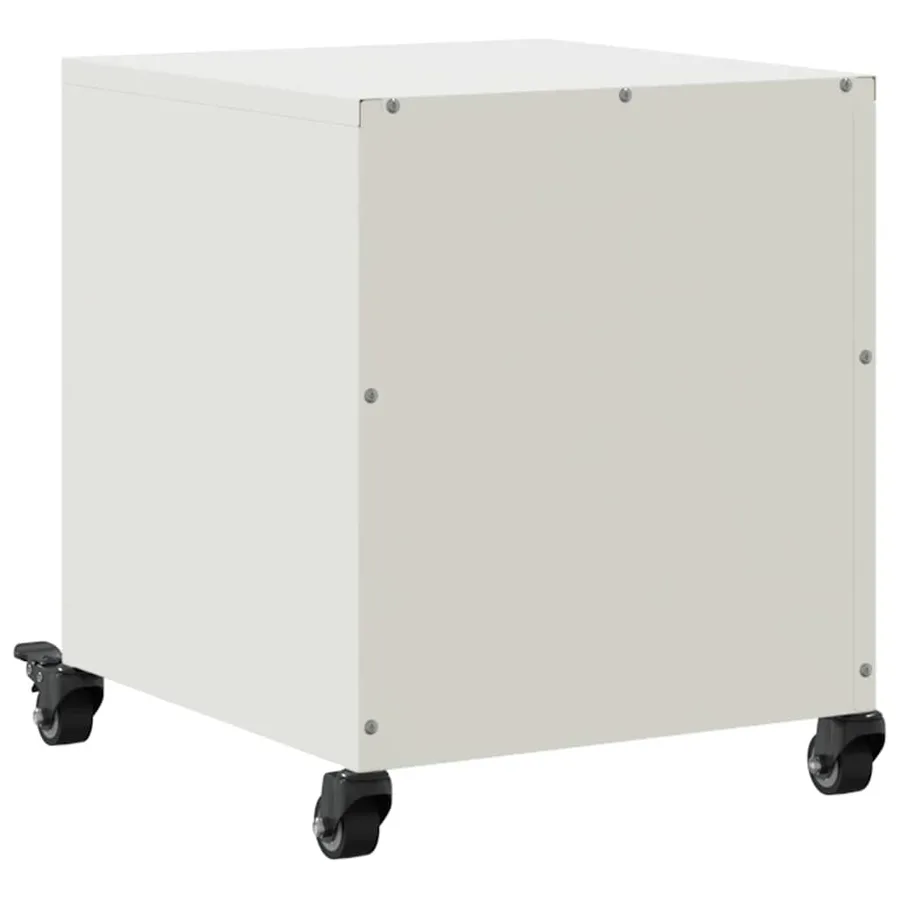 Tables de chevet 2 pcs blanc 36x39x43,5 cm acier - 8