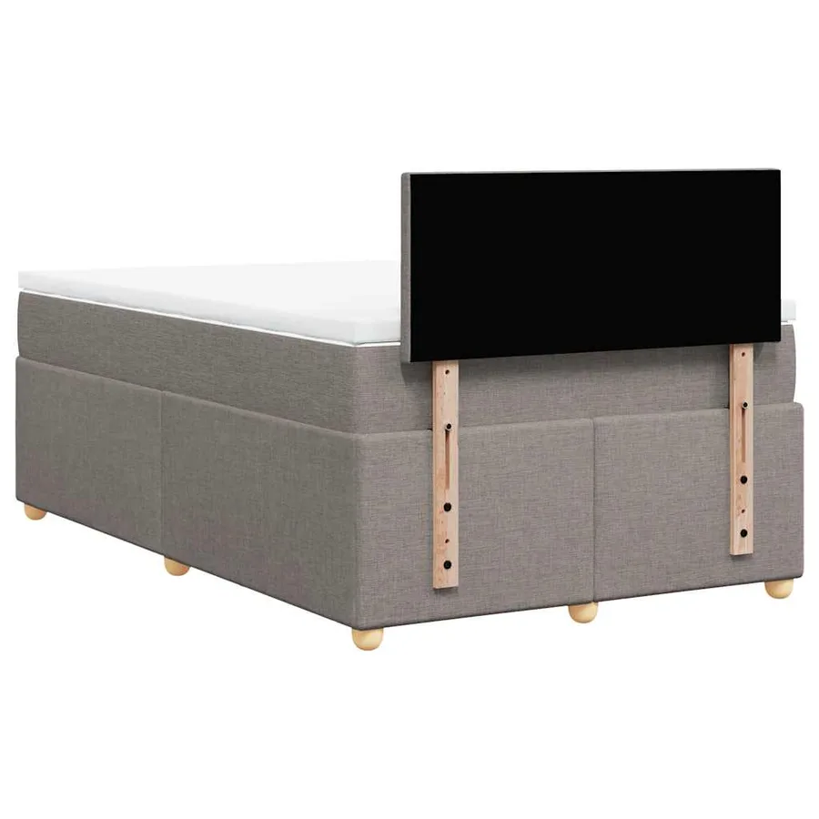 Sommier à lattes de lit avec matelas taupe 120x190 cm tissu - 6