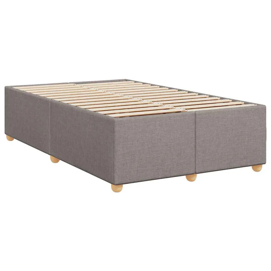Sommier à lattes de lit avec matelas taupe 120x190 cm tissu - 7