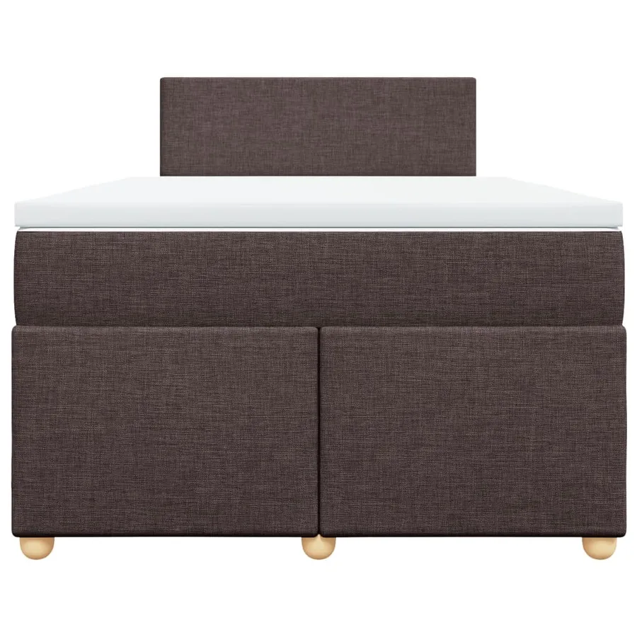 Sommier à lattes de lit avec matelas Marron foncé 120x200 cm - 6