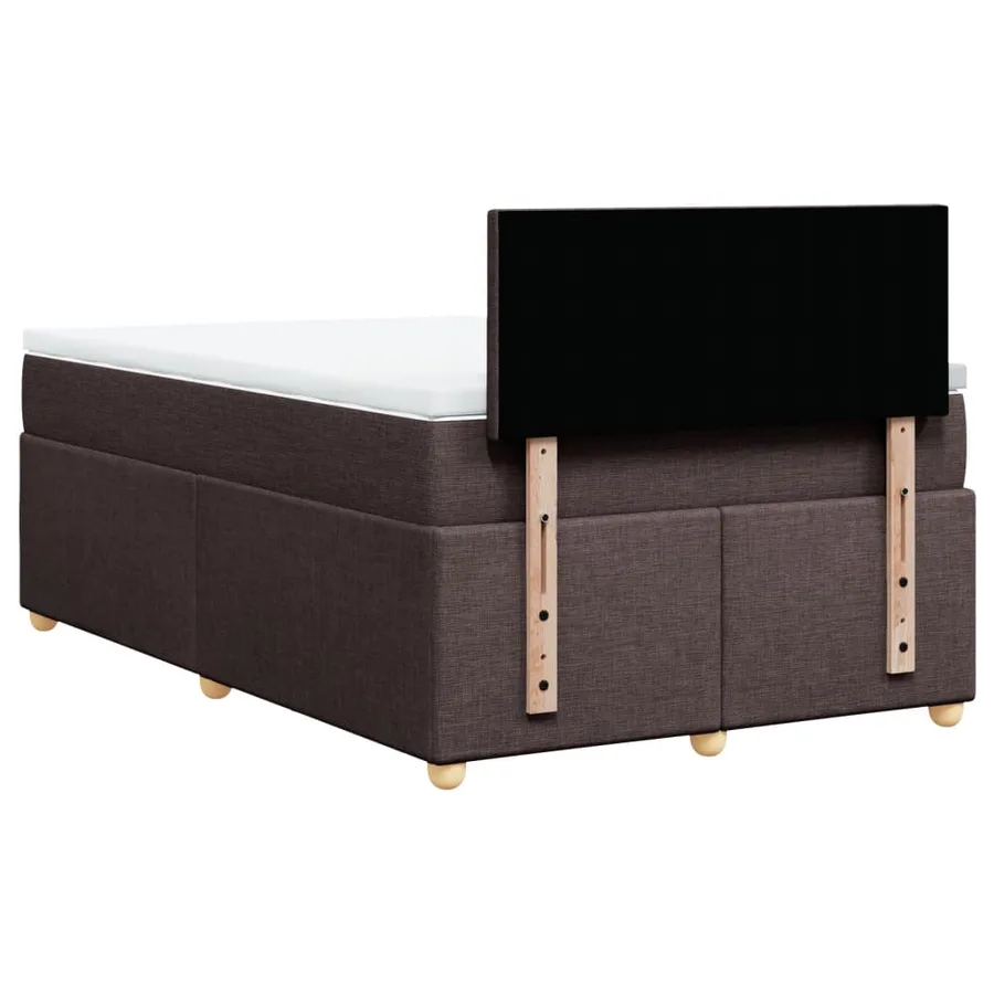 Sommier à lattes de lit avec matelas Marron foncé 120x200 cm - 8