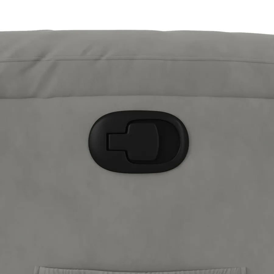 Fauteuil inclinable gris clair tissu microfibre - 13