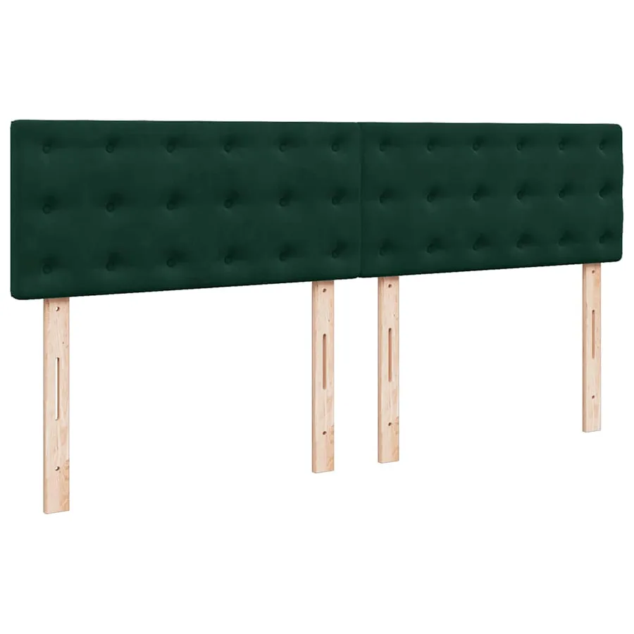 Sommier à lattes de lit et matelas Vert foncé 200x200cm Velours - 5