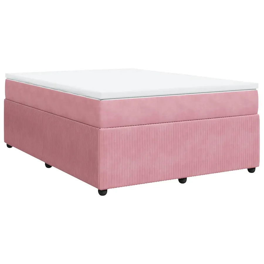 Sommier à lattes de lit avec matelas Rose 160x200 cm Velours - 2
