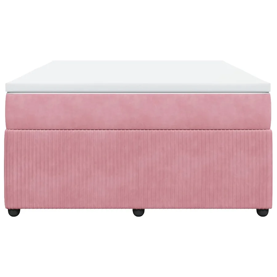 Sommier à lattes de lit avec matelas Rose 160x200 cm Velours - 4