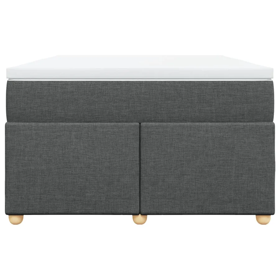 Sommier à lattes de lit avec matelas Gris foncé 120x200cm Tissu - 4