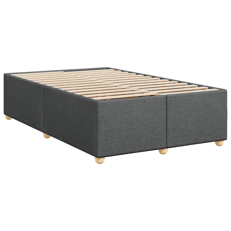 Sommier à lattes de lit avec matelas Gris foncé 120x200cm Tissu - 5