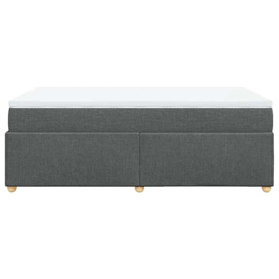 Sommier à lattes de lit avec matelas Gris foncé 120x200cm Tissu - 8