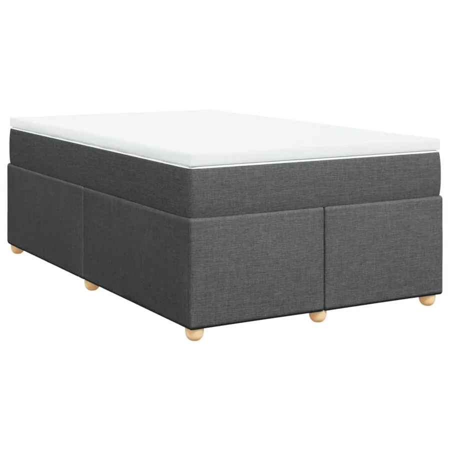 Sommier à lattes de lit avec matelas Gris foncé 120x200cm Tissu - 9