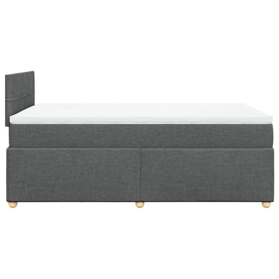 Sommier à lattes de lit avec matelas gris foncé 120x190cm tissu - 7